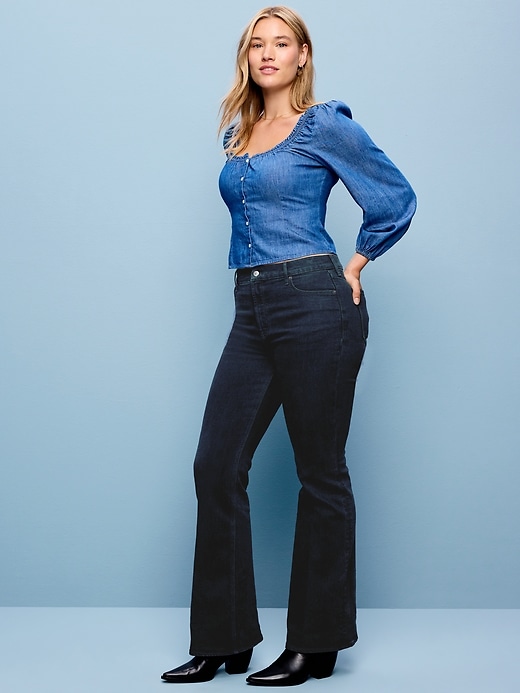 Image number 5 showing, High-Waisted Flare Jeans