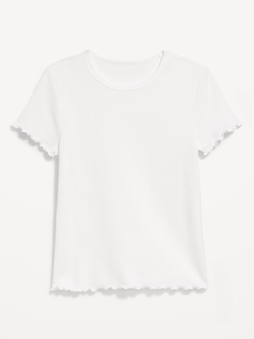 Image number 3 showing, Fitted Waffle-Knit Cropped T-Shirt