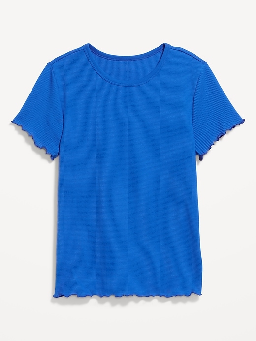 Image number 5 showing, Fitted Waffle-Knit Cropped T-Shirt