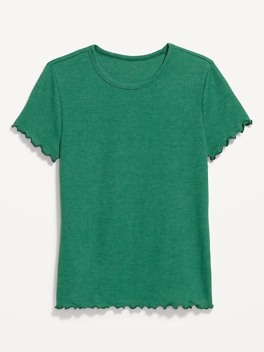 L'image numéro 5 présente T-shirt ajusté court en tricot gaufré