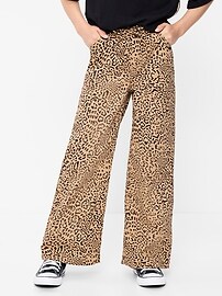 Image number 1 showing, Pull-On Super Baggy Wide-Leg Twill Pants for Girls