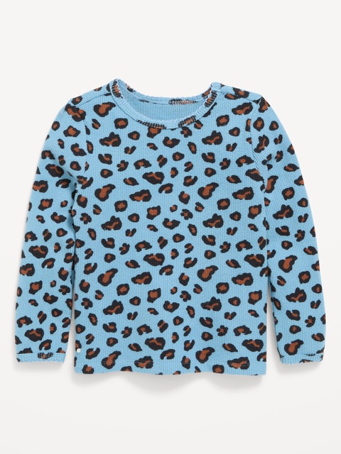 T-SHIRT À MANCHES LONGUES EN TRICOT GAUFRÉ POUR TOUTE-PETITE