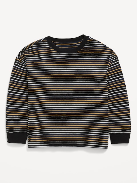 T-SHIRT SURDIMENSIONNÉ À MANCHES LONGUES À RAYURES POUR TOUT-PETIT
