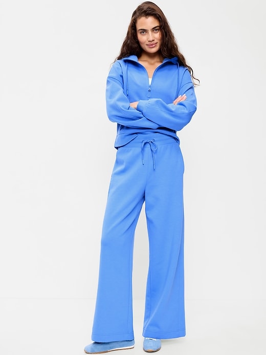 Image number 1 showing, Extra High-Waisted Dynamic Fleece Wide-Leg Sweatpants