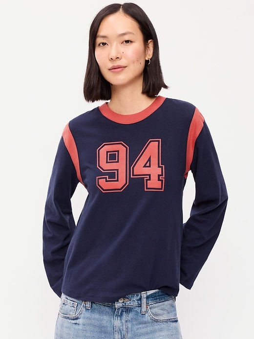 L'image numéro 1 présente T-shirt passe-partout à imprimé à manches longues