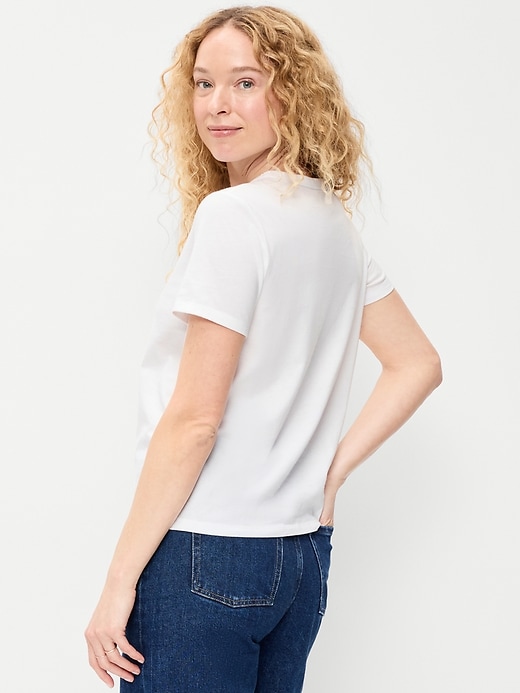 L'image numéro 2 présente T-shirt passe-partout ras du cou à imprimé