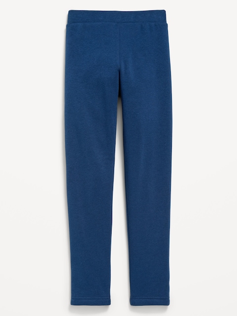 High-Waisted Full-Length Fleece Leggings for Girls