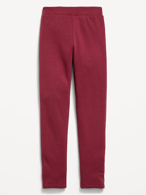 High-Waisted Full-Length Fleece Leggings for Girls