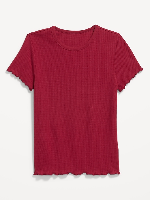 L'image numéro 5 présente T-shirt ajusté court en tricot gaufré