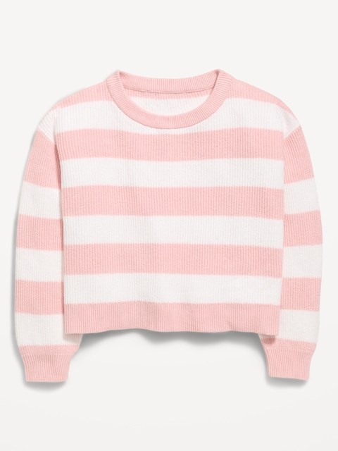 Long-Sleeve Cable-Knit Sweater for Girls