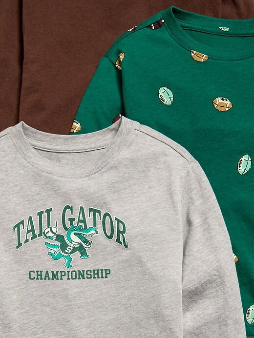 Image number 3 showing, Long-Sleeve T-Shirt 3-Pack for Toddler Boys