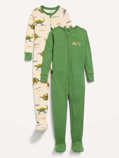 PYJAMA UNE-PIÈCE À COUPE AJUSTÉE À GLISSIÈRE BIDIRECTIONNELLE POUR TOUT-PETIT ET BÉBÉ (PAQUET DE 2)