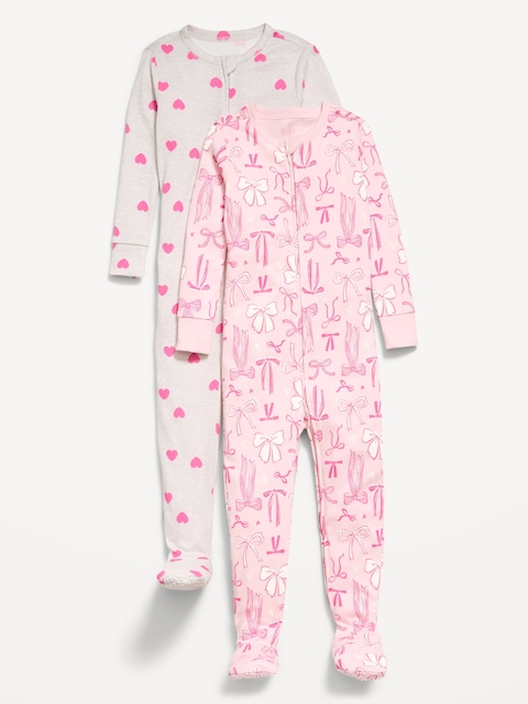 PYJAMA UNE-PIÈCE À COUPE AJUSTÉE À GLISSIÈRE BIDIRECTIONNELLE POUR TOUT-PETIT ET BÉBÉ (PAQUET DE 2)