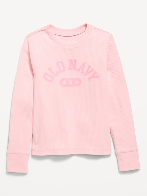 T-SHIRT À MANCHES LONGUES À LOGO ET À IMPRIMÉ POUR FILLE