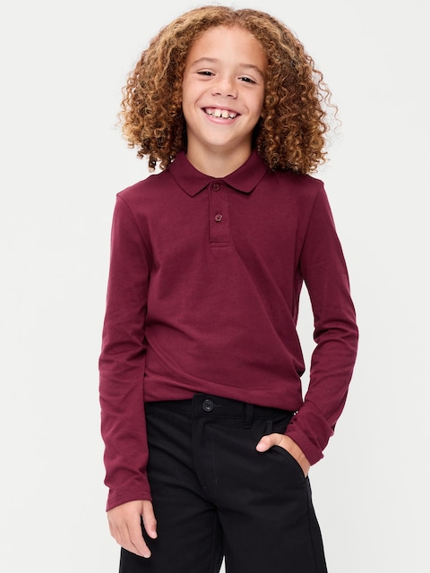 POLO D'UNIFORME SCOLAIRE À MANCHES LONGUES POUR GARÇON
