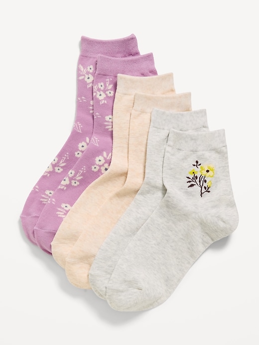 L'image numéro 1 présente Chaussettes courtes de fantaisie (paquet de 3 paires)