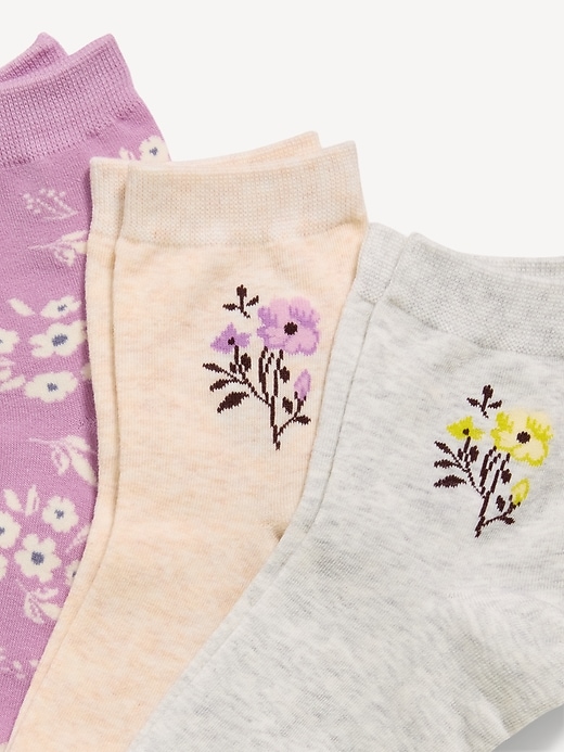 L'image numéro 2 présente Chaussettes courtes de fantaisie (paquet de 3 paires)