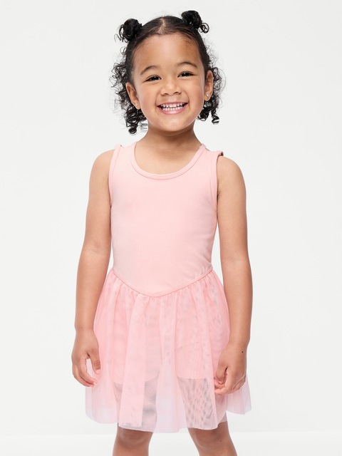 Sleeveless Heart-Back Tutu Dress for Toddler Girls