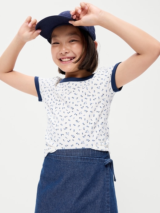 Image number 3 showing, Wrap-Front Denim Skort for Girls