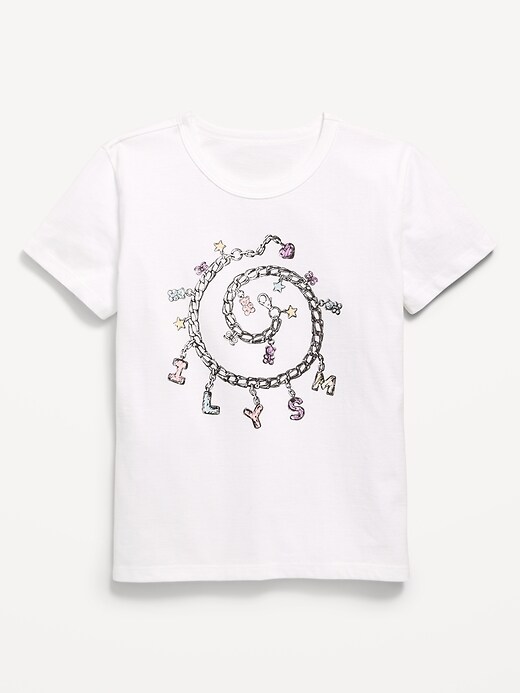 Image number 1 showing, Short-Sleeve Graphic T-Shirt for Girls