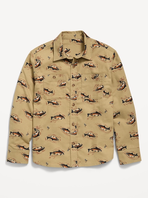 Long-Sleeve Flannel Shirt for Boys