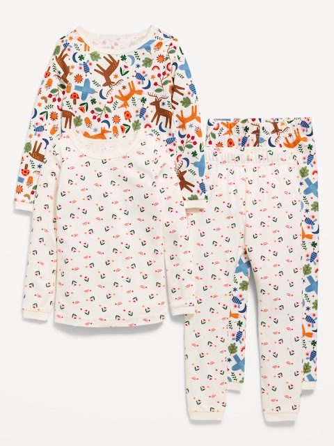 PYJAMA 4 PIÈCES AJUSTÉ À MOTIF POUR TOUT-PETIT ET BÉBÉ