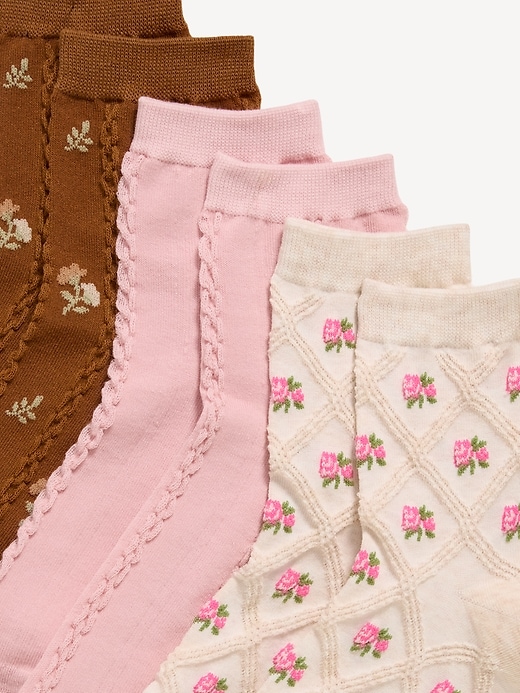 L'image numéro 2 présente Chaussettes courtes texturées pour femme (paquet de 3)
