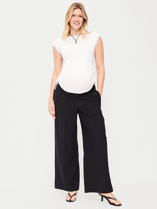 L'image numéro 1 présente Pantalon Billie à jambe large de maternité