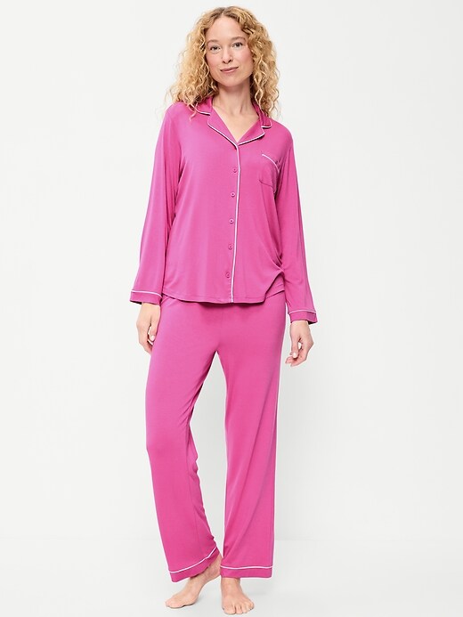 Image number 1 showing, Sunday Sleep Knit Jersey Pant Set