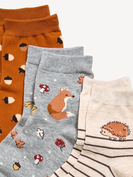 L'image numéro 2 présente Chaussettes courtes de fantaisie (paquet de 3 paires)