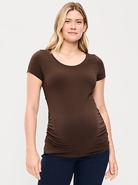 Image number 1 showing, Maternity Scoop-Neck T-Shirt