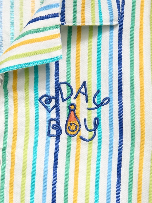Image number 4 showing, Textured Embroidered Shirt and Shorts Set for Toddler Boys