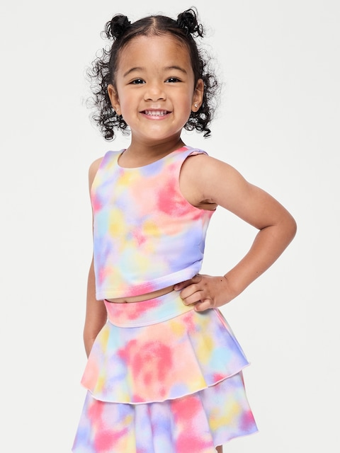 Go-Dry Tank Top for Toddler Girls - Multi Tie