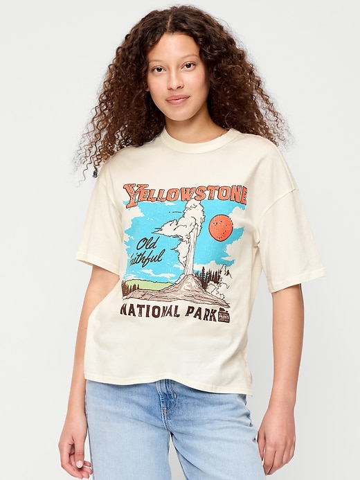 Image number 1 showing, Yellowstone National Park Crew-Neck Oversized T-Shirt