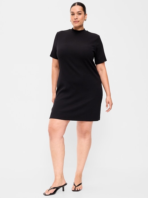 Image number 5 showing, Snug Mock-Neck Bodycon Mini Dress
