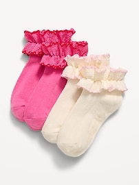 Image number 1 showing, Ruffled Ankle Socks 2-Pack for Toddler & Baby