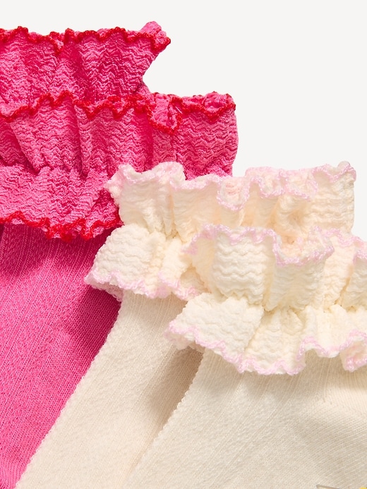 Image number 2 showing, Ruffled Ankle Socks 2-Pack for Toddler & Baby