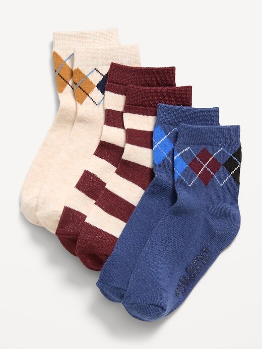 Image number 1 showing, Crew Socks 3-Pack for Toddler & Baby