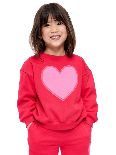 Oversized Long-Sleeve Graphic Sweatshirt for Toddler Girls