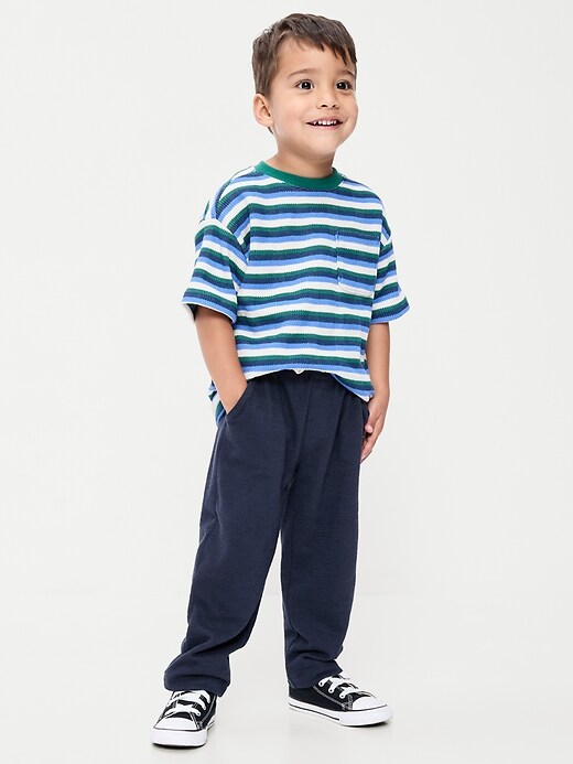 Image number 1 showing, Barrel-Leg Knit Pants for Toddler Boys