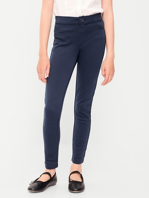 Image number 1 showing, School Uniform Ponte-Knit Jeggings for Girls