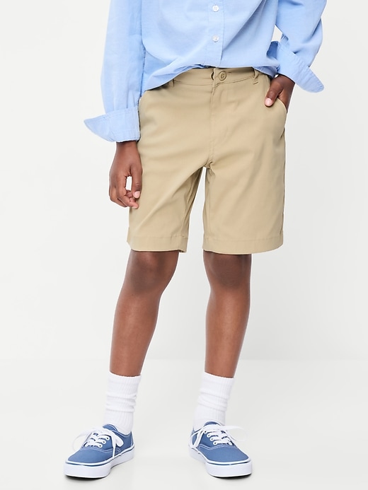 Image number 1 showing, School Uniform Quick-Dry Tech Knee Length Shorts for Boys