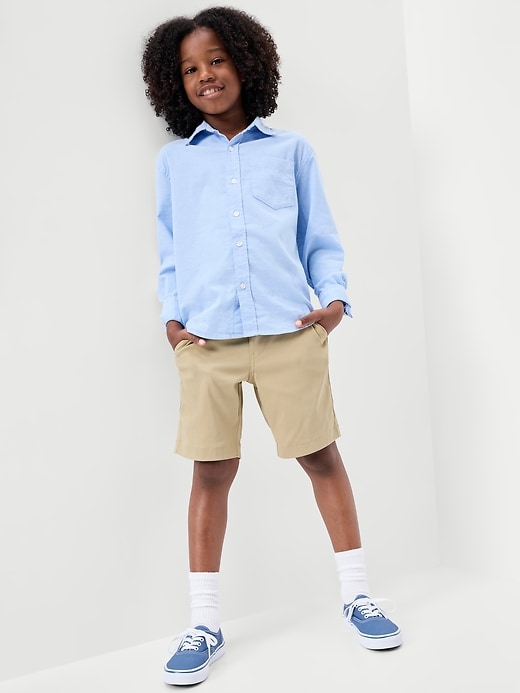 Image number 3 showing, School Uniform Quick-Dry Tech Knee Length Shorts for Boys