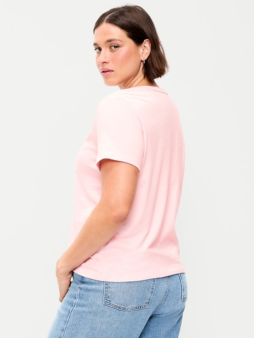 L'image numéro 4 présente T-shirt passe-partout ras du cou