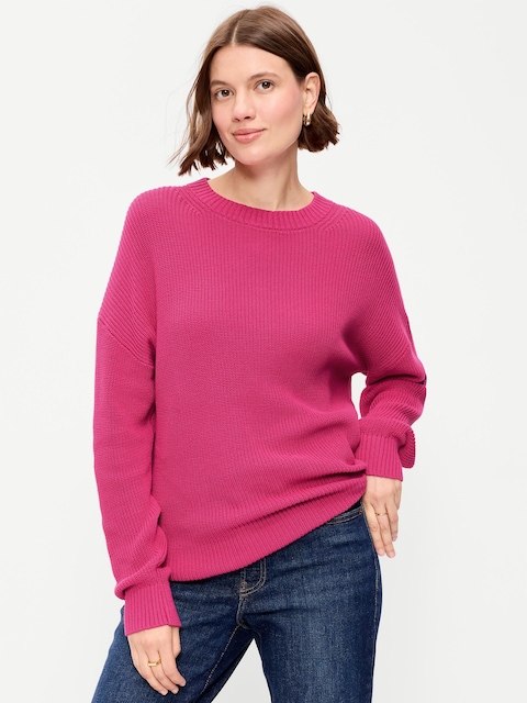 Seaside Cotton Shaker Oversized Tunic Sweater