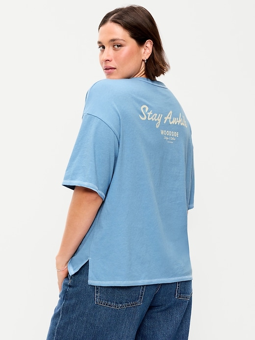 L'image numéro 7 présente T-shirt ras du cou à imprimé
