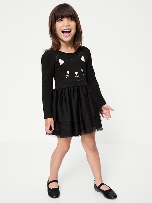 Image number 1 showing, Long-Sleeve Halloween Tutu Dress for Toddler Girls