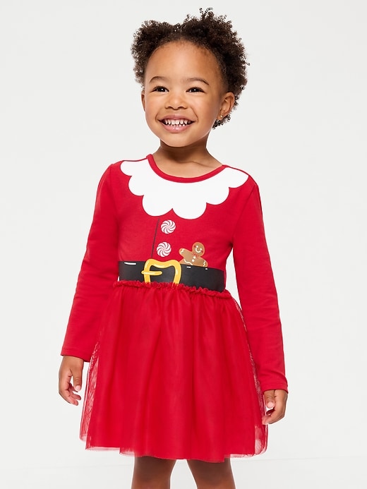 L'image numéro 1 présente Robe-tutu à manches longues des Fêtes pour toute-petite