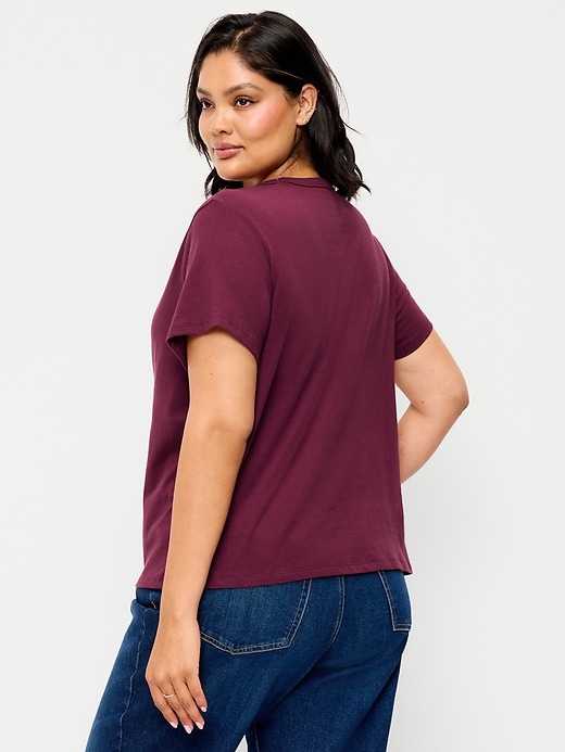 L'image numéro 6 présente T-shirt passe-partout ras du cou