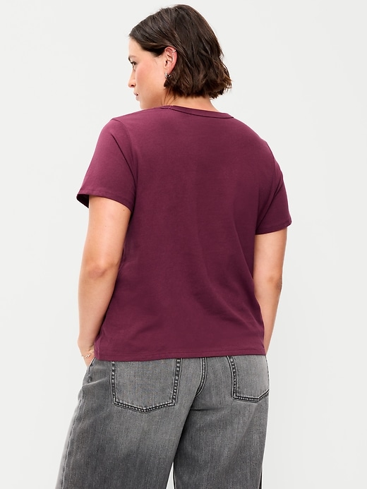 L'image numéro 4 présente T-shirt passe-partout ras du cou